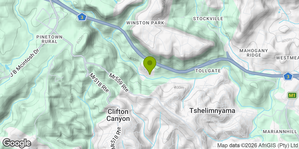Map showing the location of Giba Gorge
