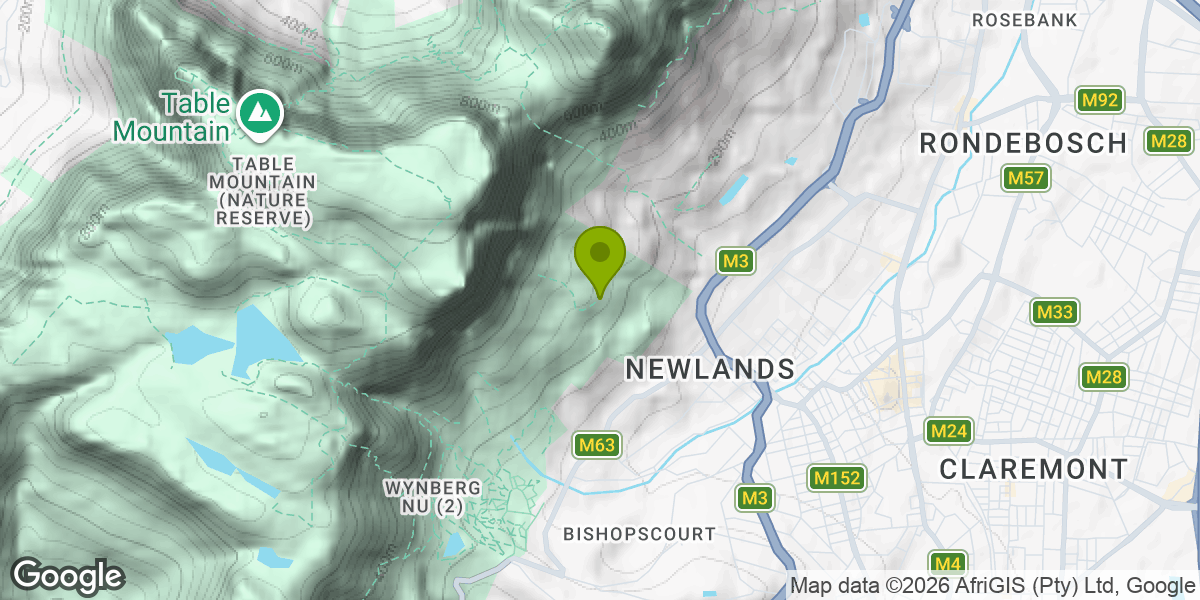Map showing the location of Newlands Forest