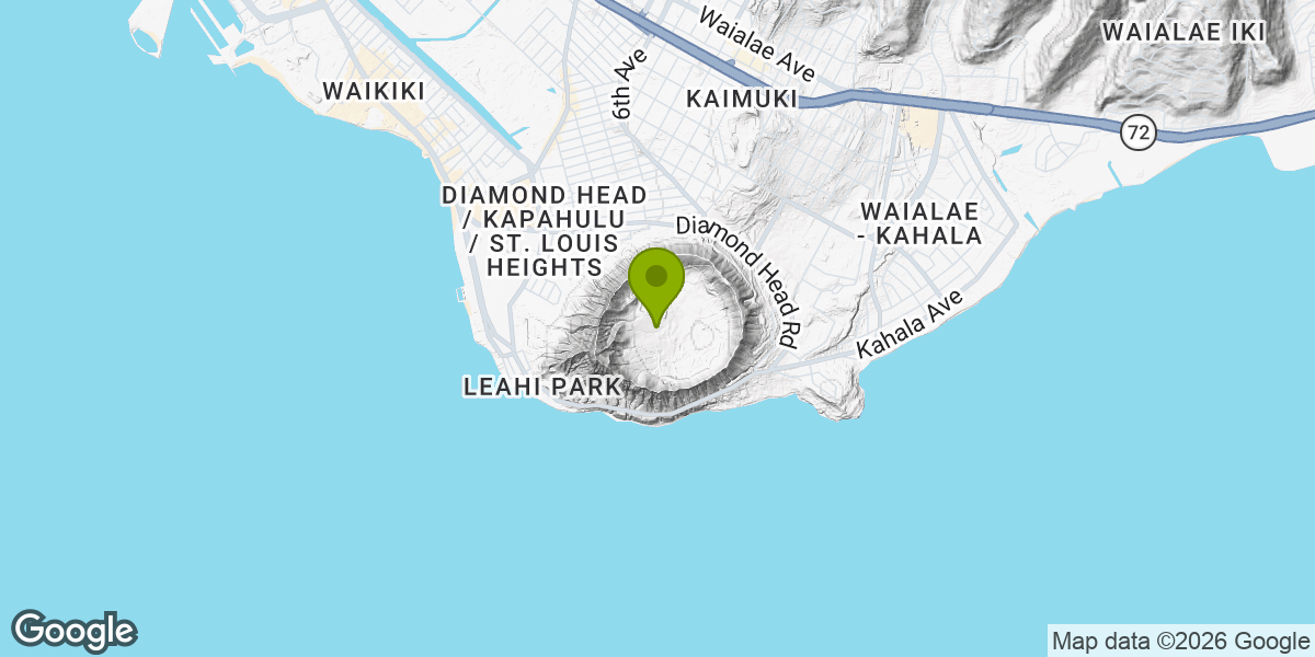 Map showing the location of Diamond Head Summit Trail