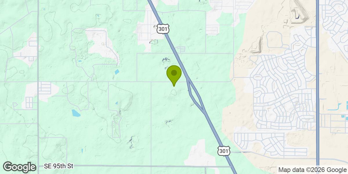 Map showing the location of Santos Trails