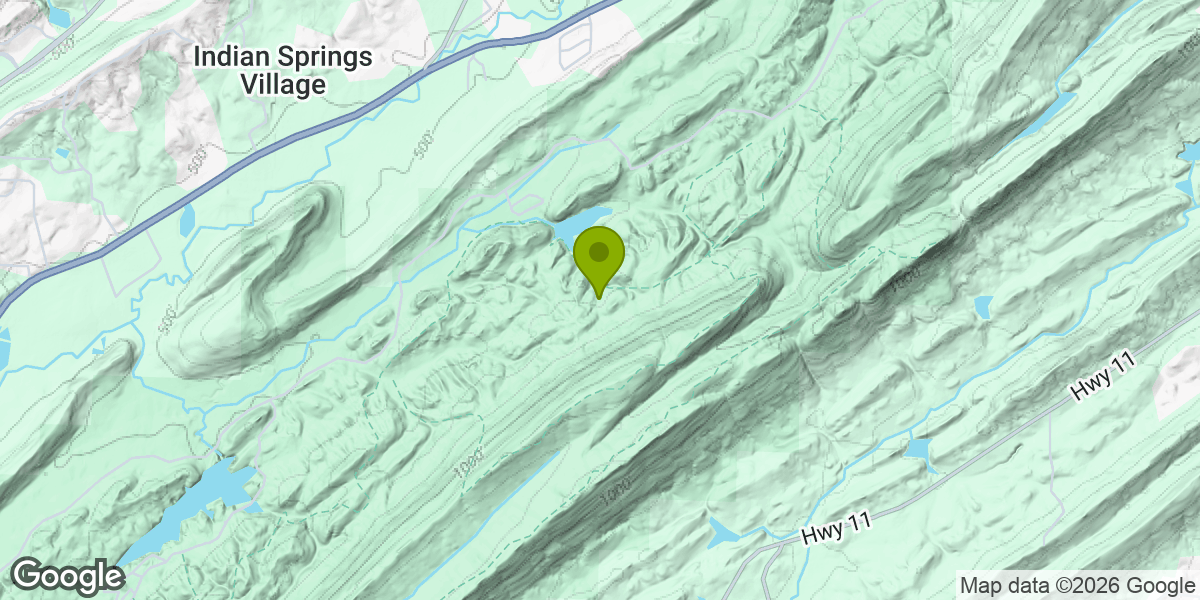 Map showing the location of Oak Mountain State Park