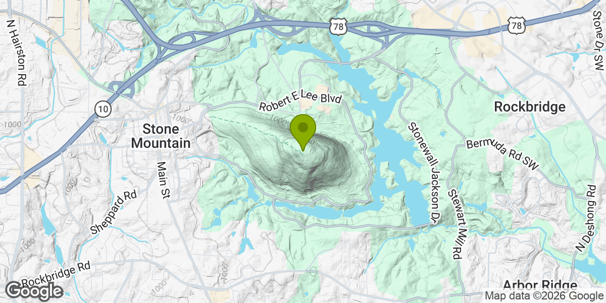 Map showing the location of Stone Mountain Walk-Up Trail