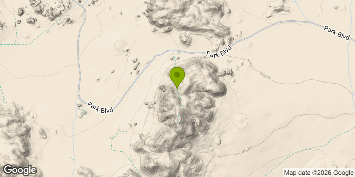 Map showing the location of Ryan Mountain