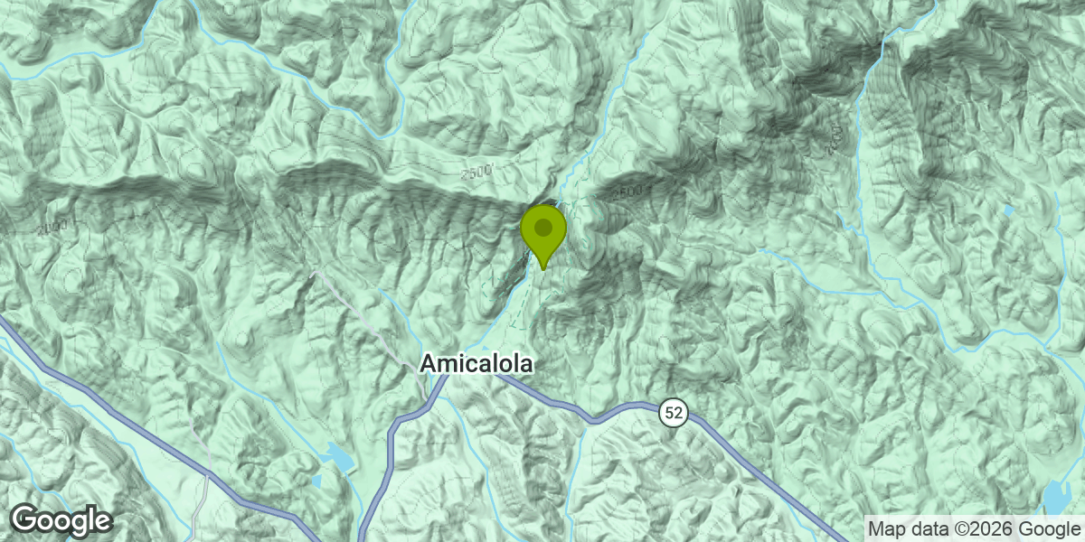 Map showing the location of Amicalola Falls