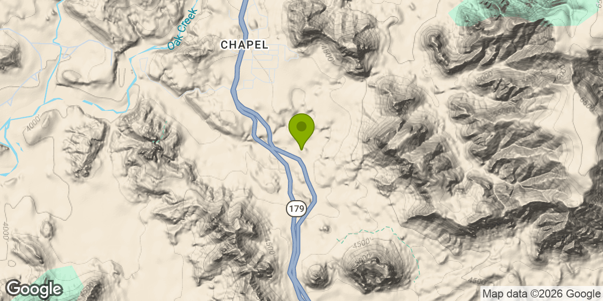 Map showing the location of Bell Rock Pathway