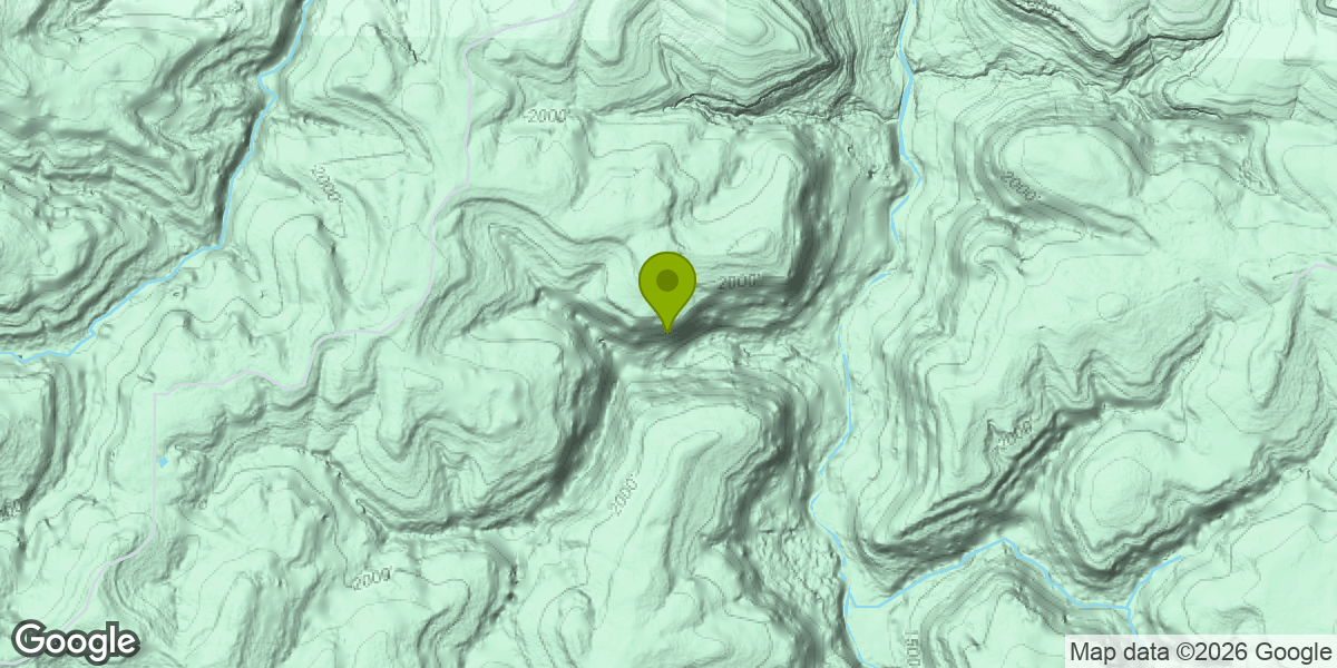 Map showing the location of Hawksbill Crag