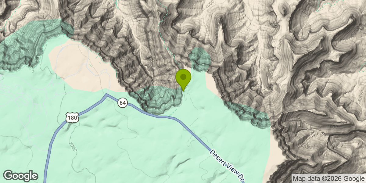 Map showing the location of South Kaibab to Cedar Ridge