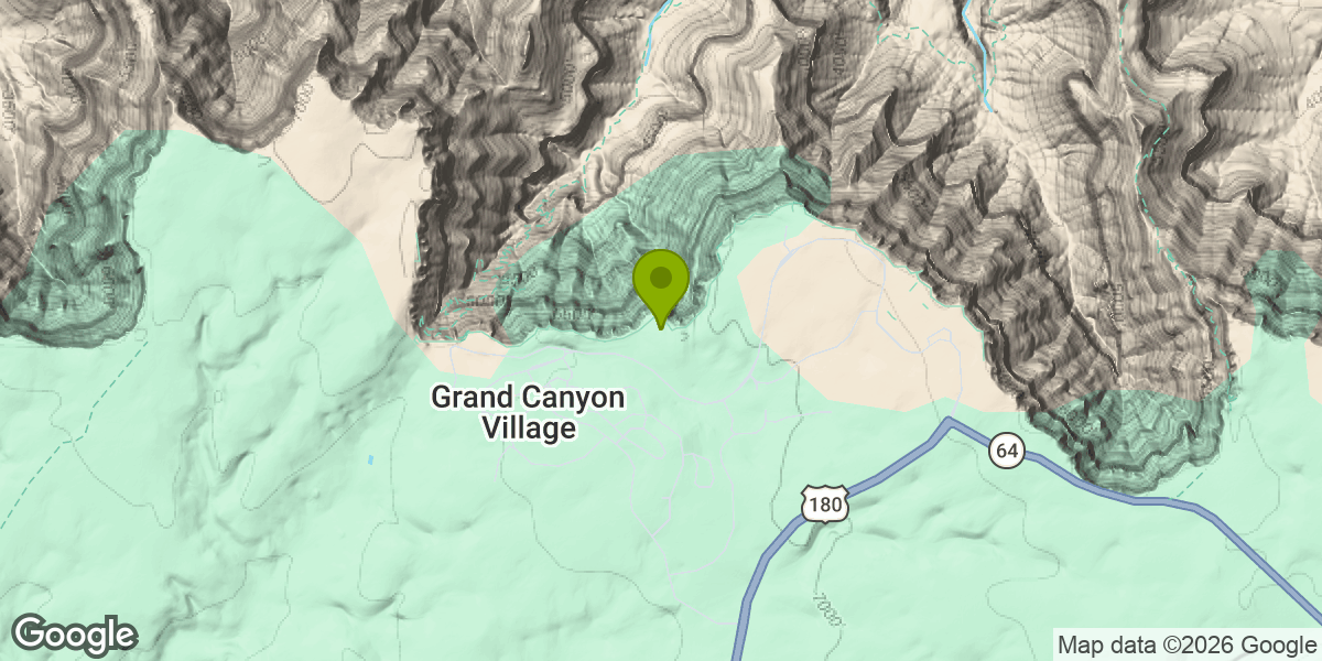 Map showing the location of Grand Canyon Rim Trail