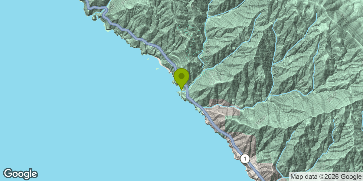 Map showing the location of McWay Falls