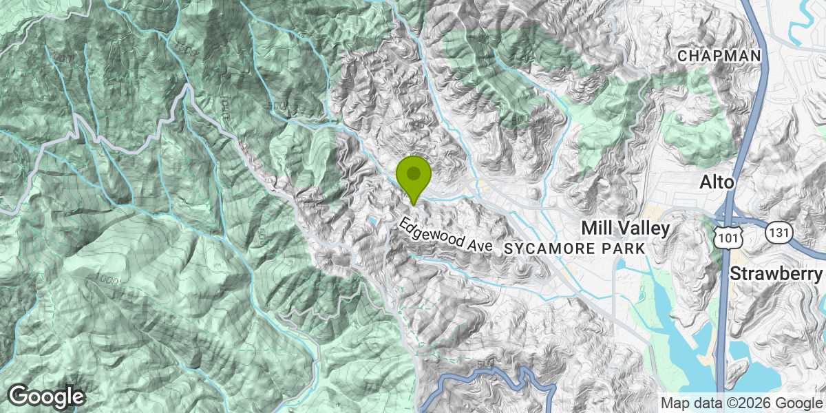 Map showing the location of Dipsea Trail