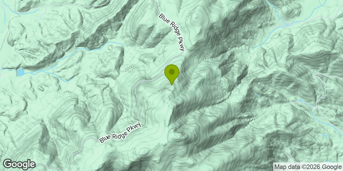 Map showing the location of Humpback Rocks