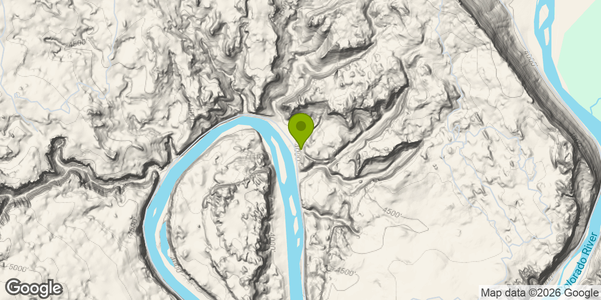 Map showing the location of Corona Arch