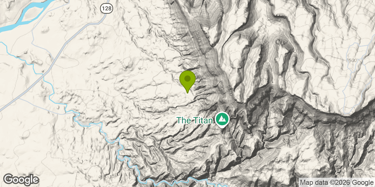 Map showing the location of Fisher Towers