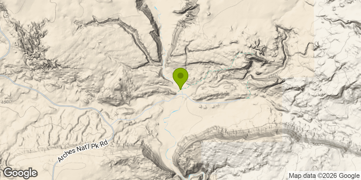 Map showing the location of Delicate Arch