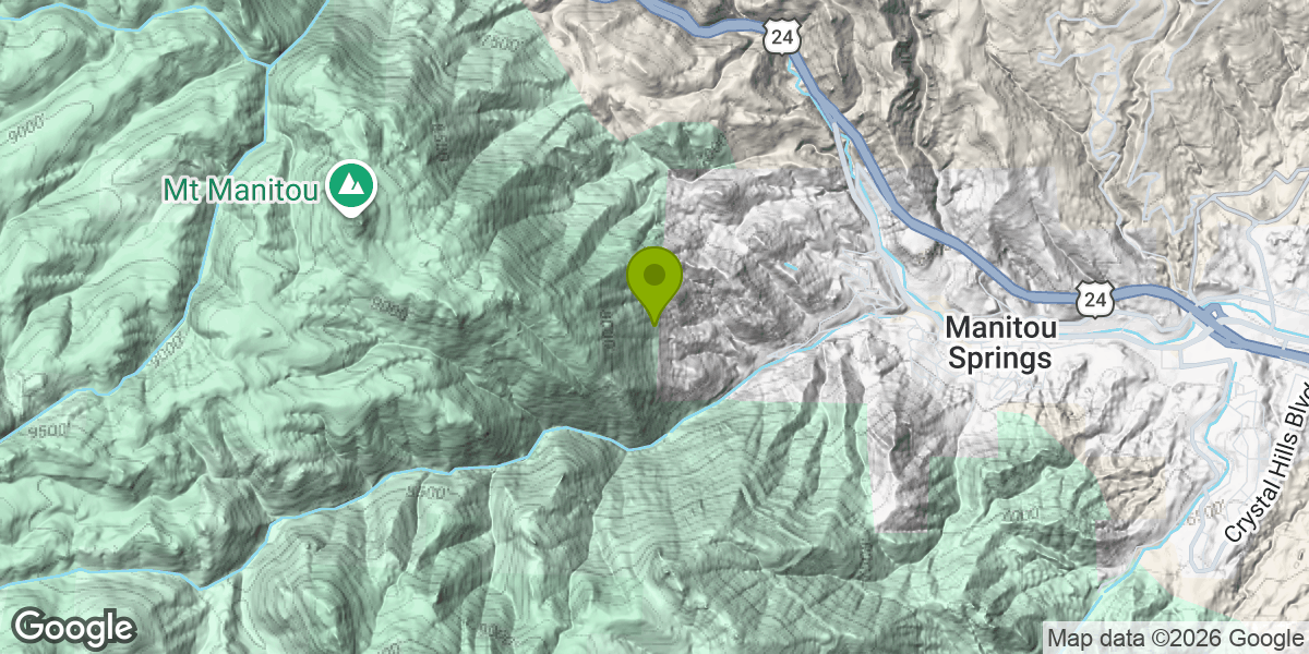 Map showing the location of Manitou Incline
