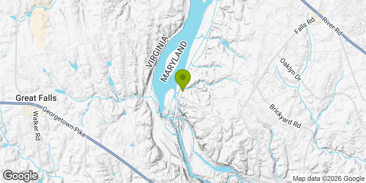 Map showing the location of Billy Goat Trail Section A