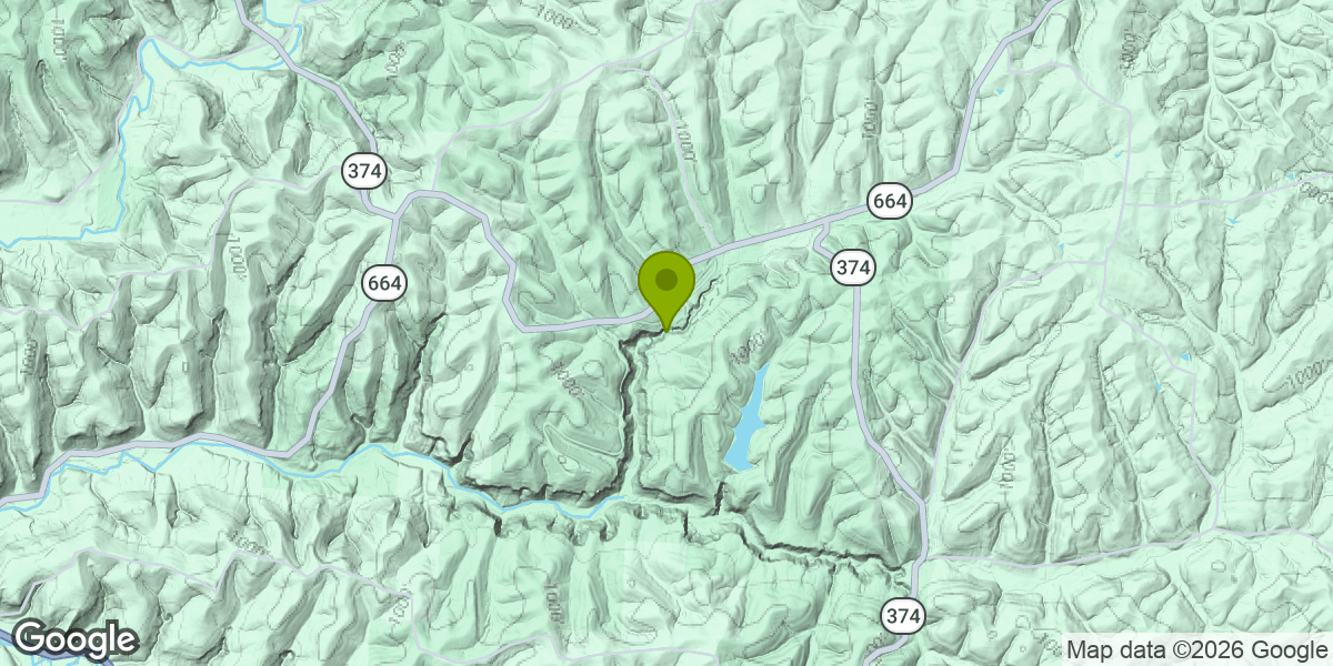 Map showing the location of Old Man's Cave