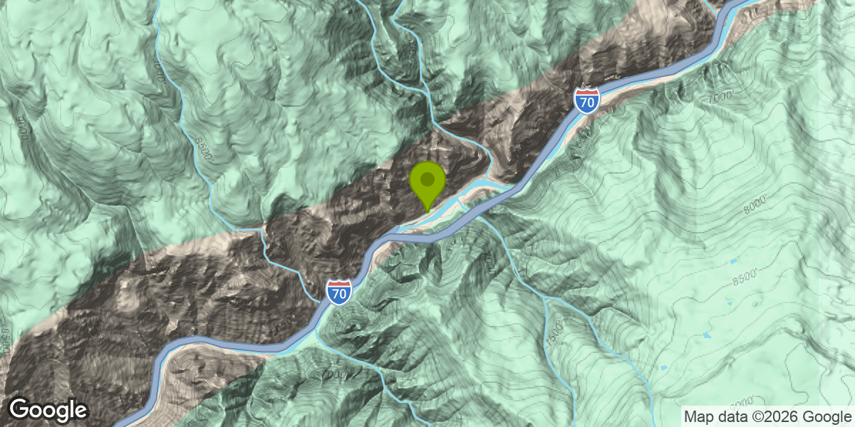 Map showing the location of Hanging Lake