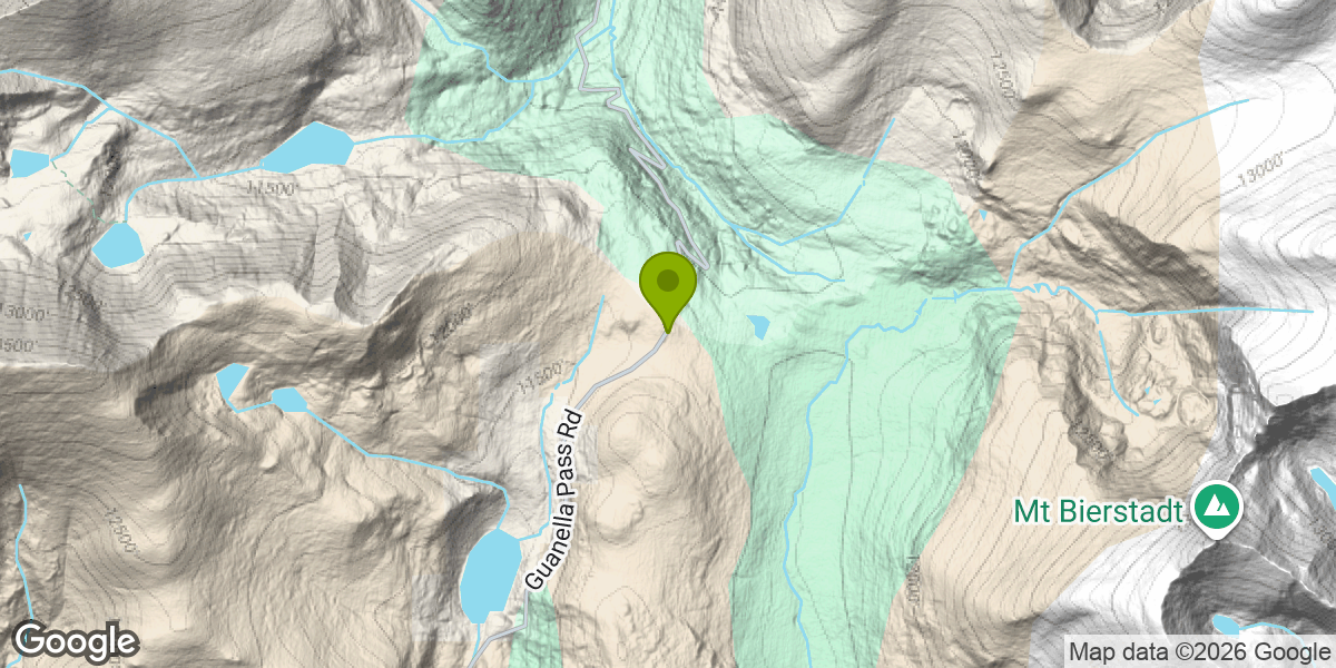 Map showing the location of Mount Bierstadt