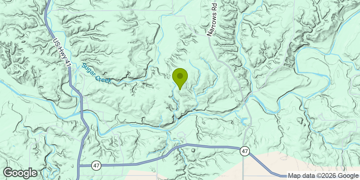Map showing the location of Turkey Run Trail 3