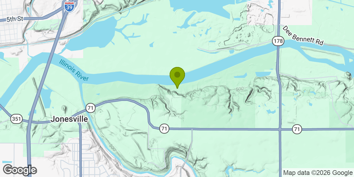 Map showing the location of Starved Rock State Park