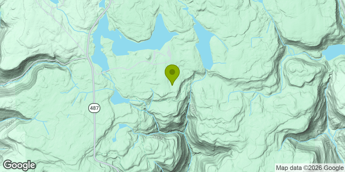 Map showing the location of Ricketts Glen Falls Trail