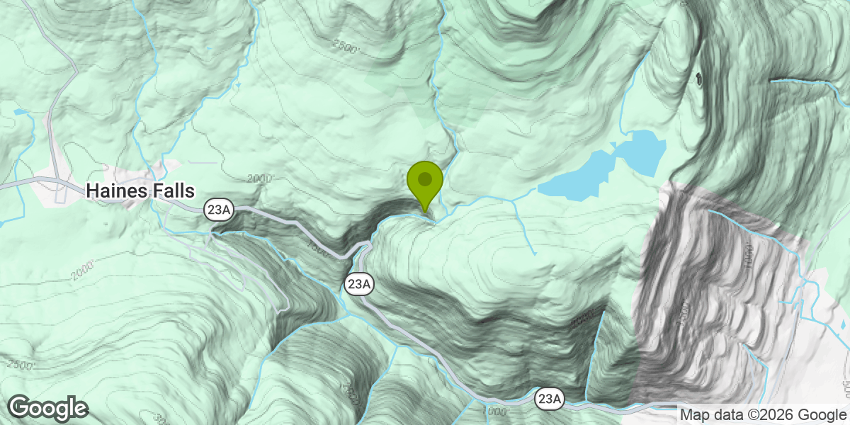 Map showing the location of Kaaterskill Falls