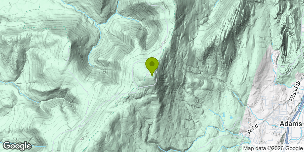 Map showing the location of Mount Greylock
