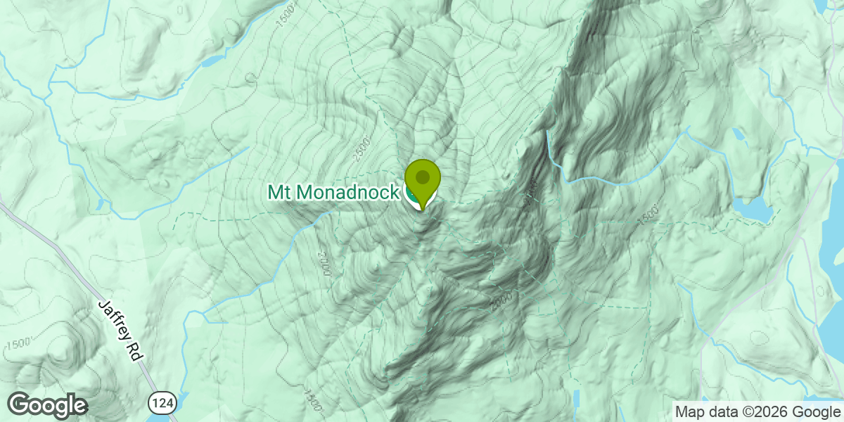 Map showing the location of Mount Monadnock
