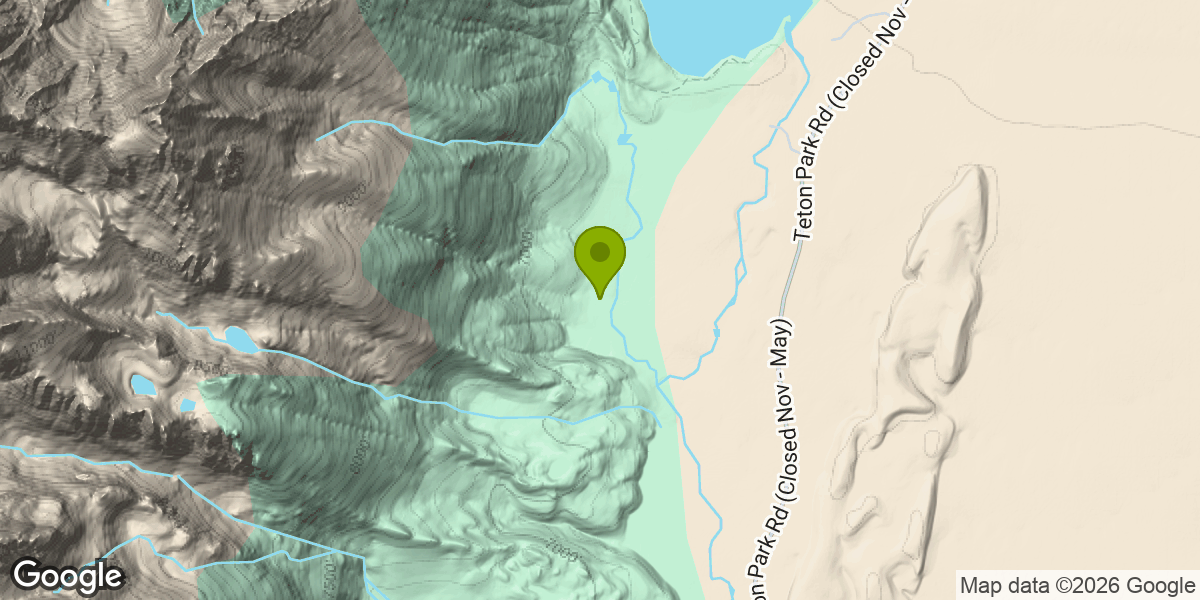 Map showing the location of Delta Lake