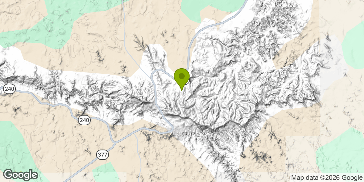Map showing the location of Notch Trail