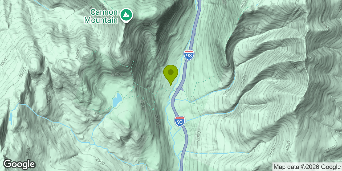 Map showing the location of Franconia Ridge Loop
