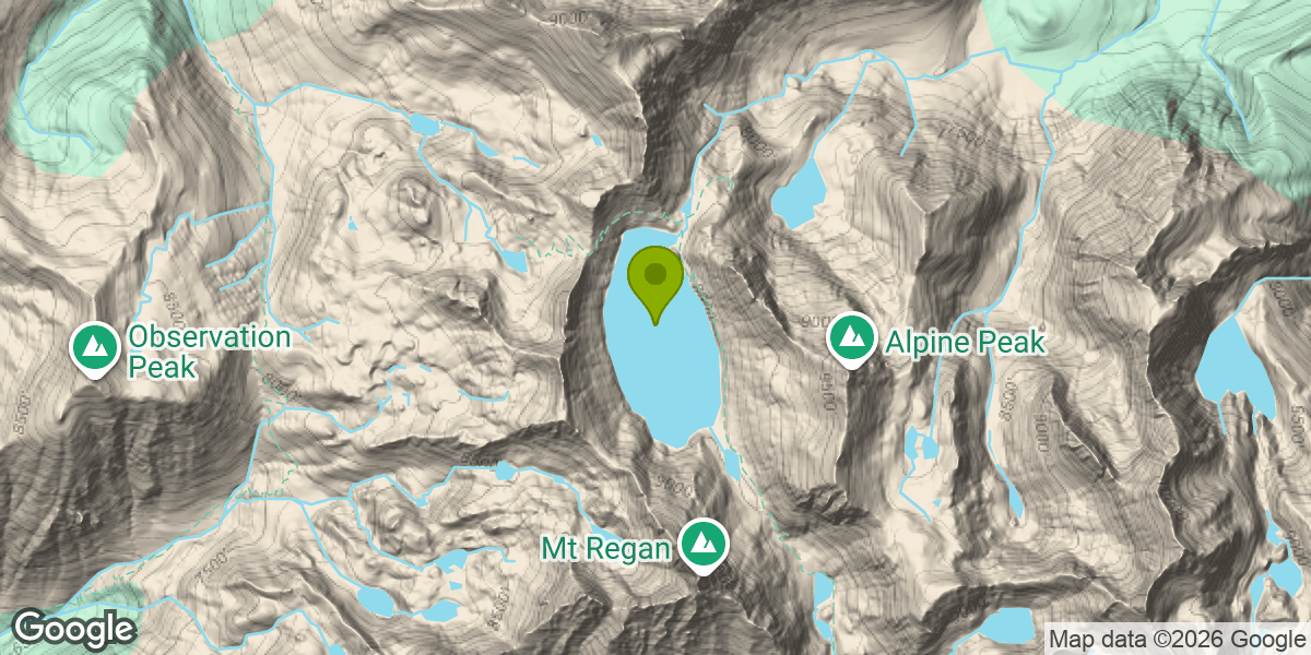 Map showing the location of Sawtooth Lake