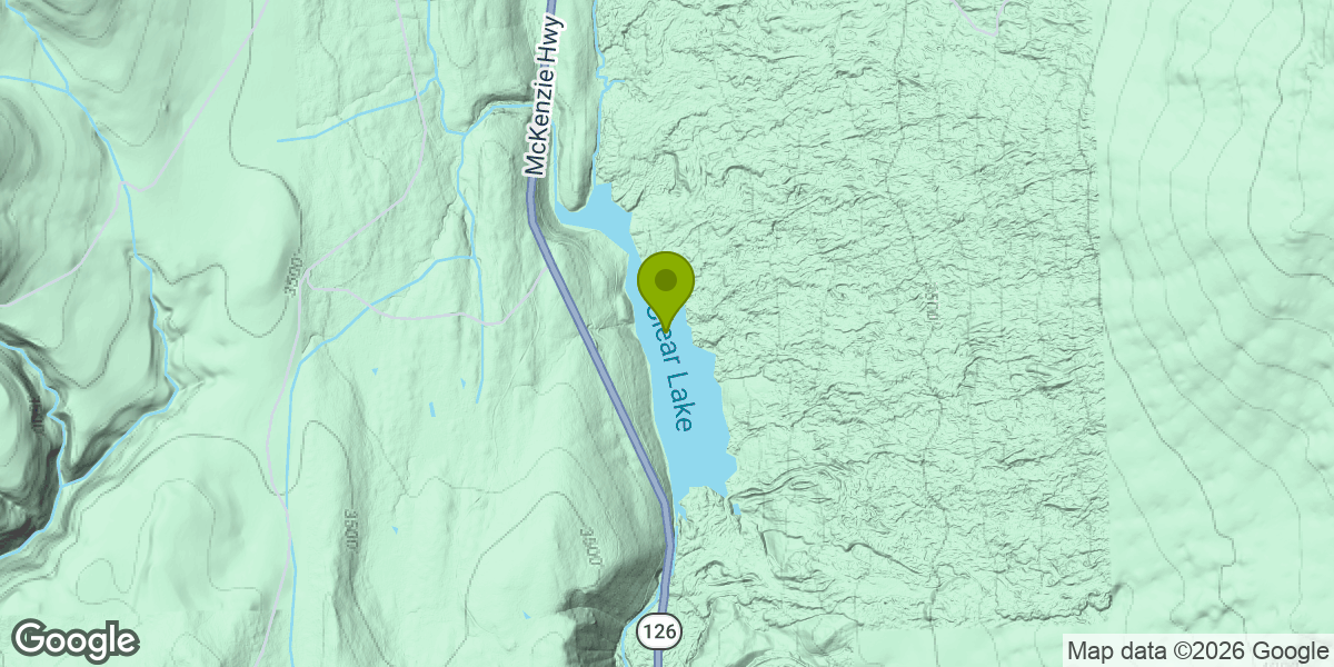 Map showing the location of McKenzie River Trail