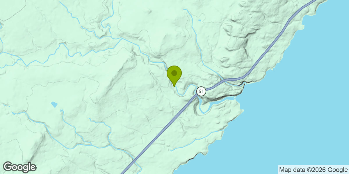 Map showing the location of Gooseberry Falls