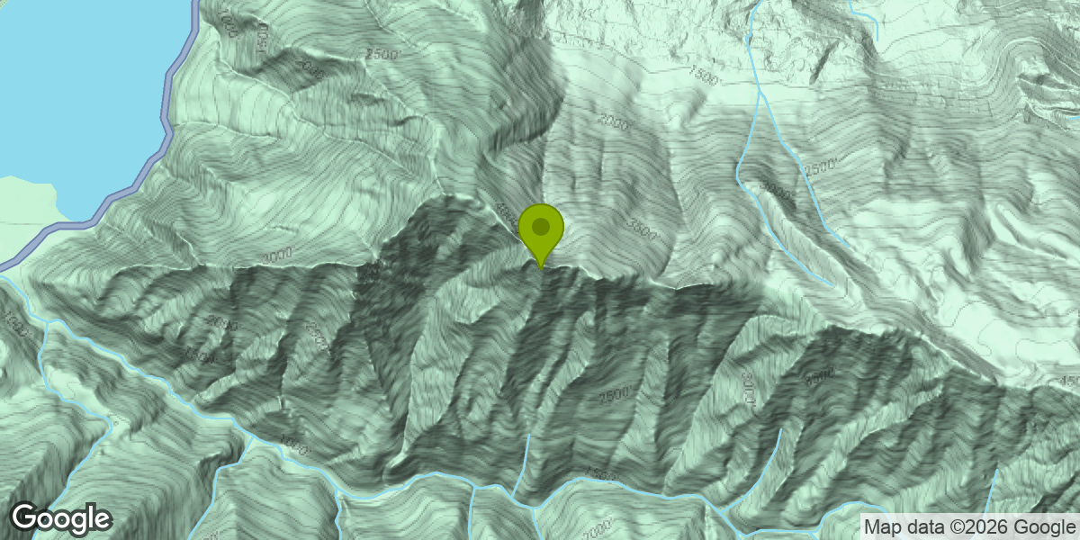 Map showing the location of Mount Storm King